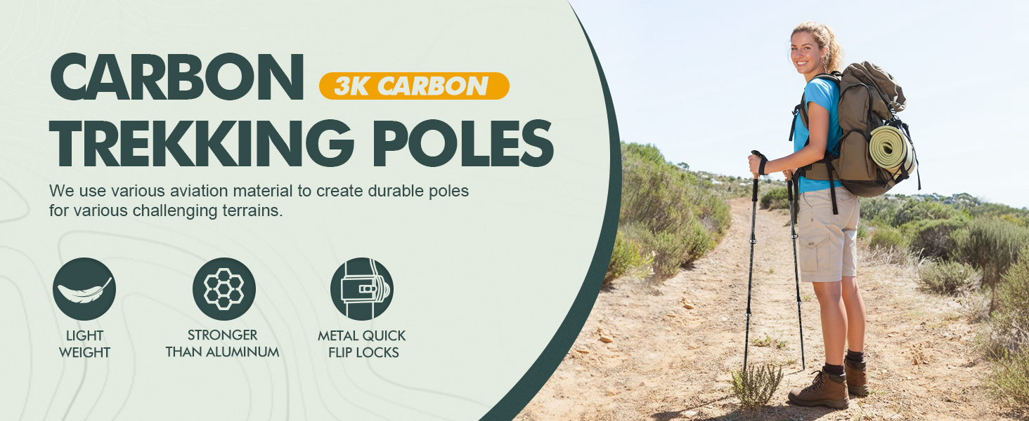 carbon fiber trekking poles