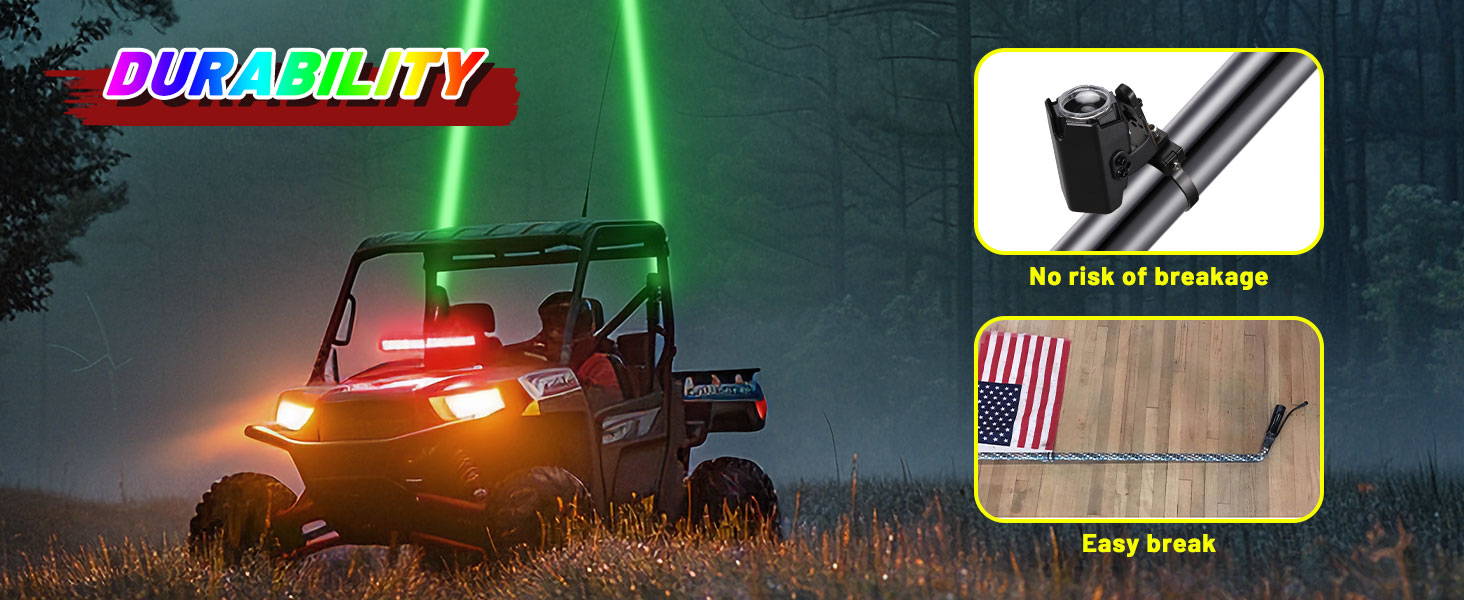 YCHOWTECH Whipless LED Whip Light RGBW Color Switch