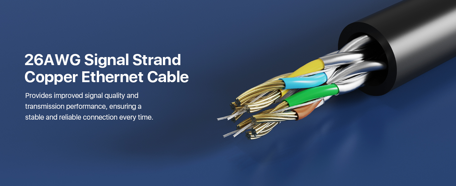 Cat 6 Cable 100 ft, Outdoor&Indoor, High Speed RJ45 Network Cable