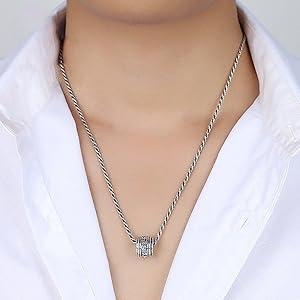 FAZOVIN Stainless Steel Tibetan Buddhist Mantra Om Mani