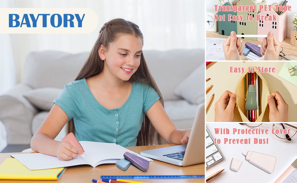 BAYTORY 6Pcs White Out Correction Tapes, Whiteout Tape for