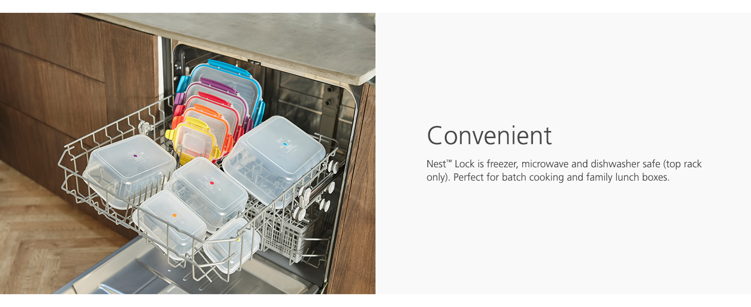 Joseph Joseph Nest Lock, 5 Piece Plastic Food Kitchen Storage Container