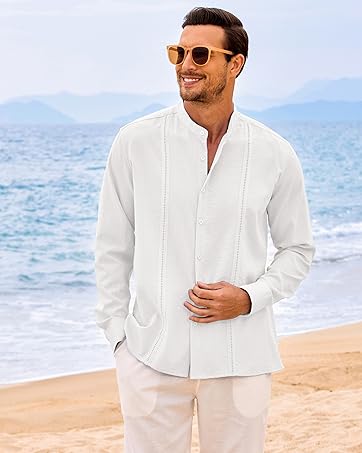 Summer Button Down Shirt Men