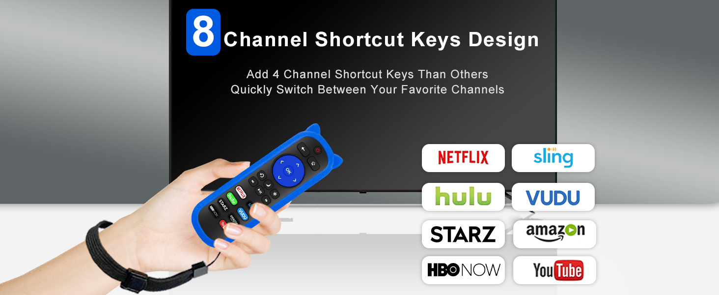 Remote for Roku TV remote for TCL with 8 shortcut keys-Pack of 2