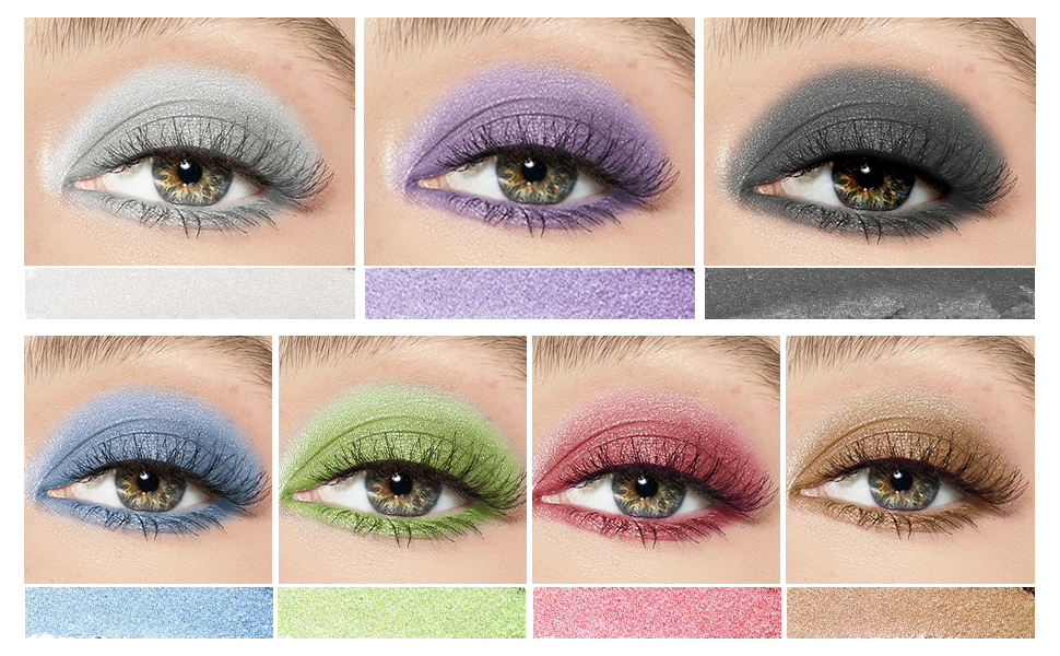 Boobeen Rollon Shimmer Eyeshadow Powder, Glitter Eye Shadow Stick for Eye Makeup