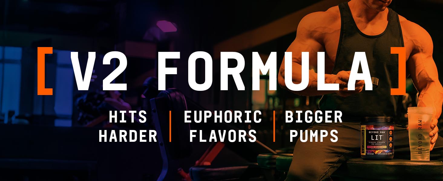 Beyond Raw Lit V2 New Formula. Passion Orange Guava