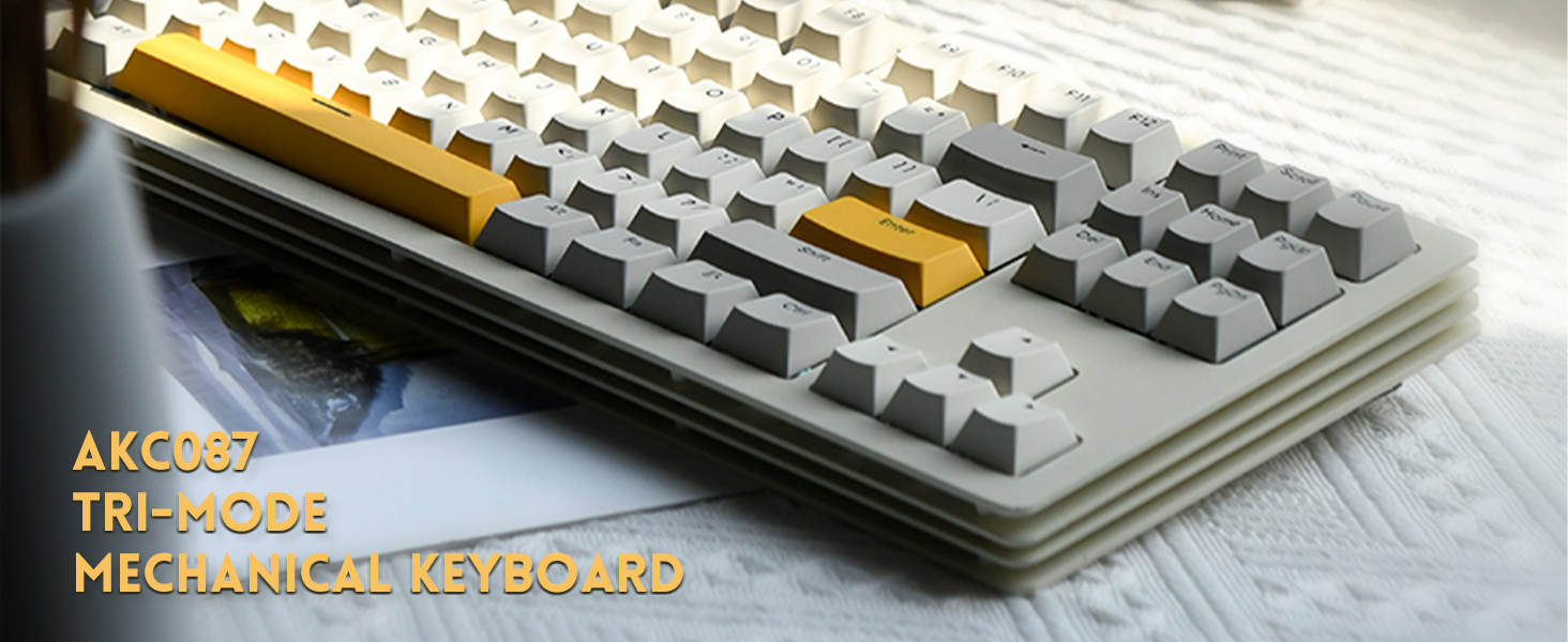 BT5.0/2.4G/Wired 75% Keyboard, RGB Hot Swappable Mechanical Keyboard