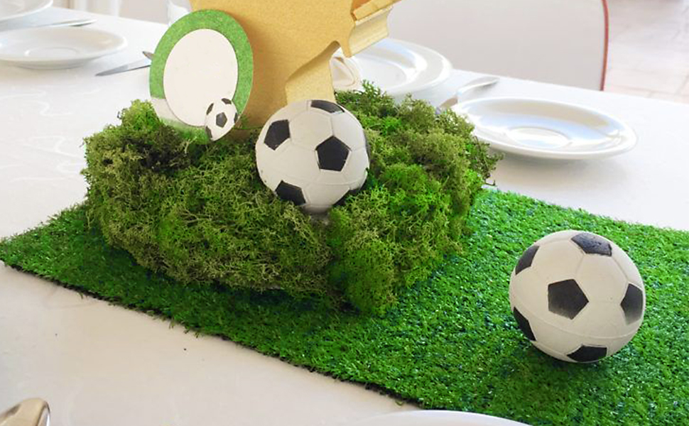 CJNLON Artificial Grass 12" x 72" Table Runner, Fake Grass