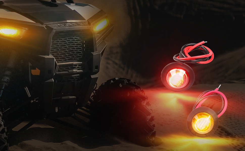 SKYJDM Universal Turn Signal Kit for ATV UTV SXS, Street