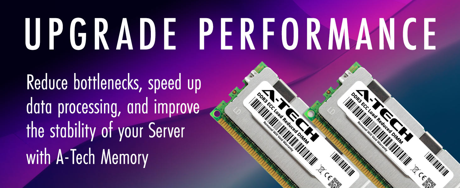 Reduce bottlenecks and improve the performance of your server with A-Tech DDR3 ECC LRDIMM RAM