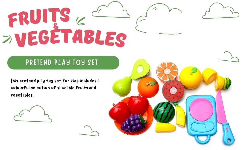 Buy Kids Mandi Pretend Play Food Cutting Set For Kids, Cuttable Fruits