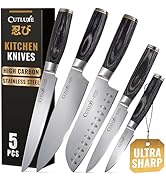 Shinobi Chef Knife Set, Professional 5 PCS Kitchen Knife Set – Japanese Kitchen Knife Design, Raz...