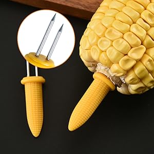 24 Pack Stainless Steel Corn Holders, Corn on The Grill, Corn on The Cob Skewers