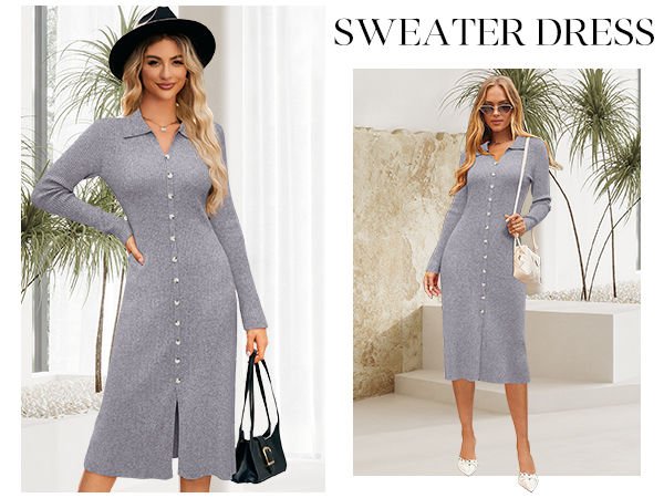 Newshows Womens Sweater Dress Fall Teacher Oufits 2025 Long
