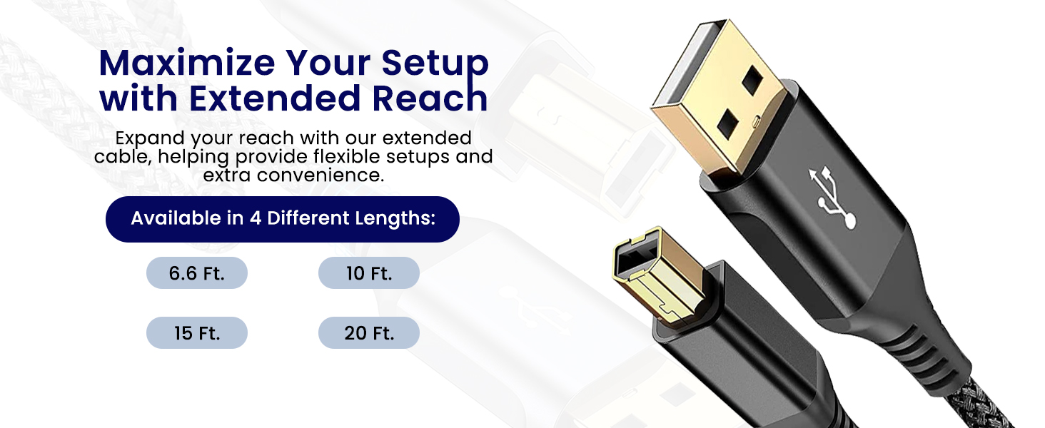 printer cable braided printer cable 3.0 cable for printer to computer printer data cable 5 meter