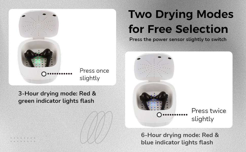 Two Drying Modes for Free Selection