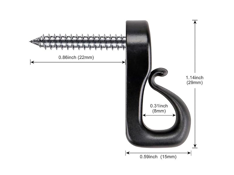 SELEWARE Pack of 20 QHanger, Home Christmas Lights Hanger Hooks with Phillips Screw