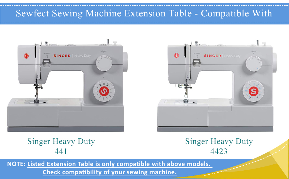 Sewfect Sewing Machine Extension Table Suitable for Singer Heavy Duty 44234411 Automatic