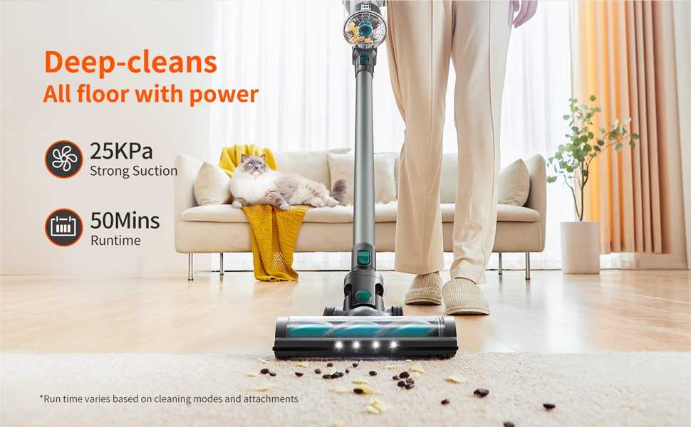 ULTENIC U11 Pro - Cordless Vacuum Cleaner - 25000Pa - 4 In 1 - LED - 2200mAh Detachable Battery And 50Mins Runtime For Hard Floor Carpet Car Pet Hair 10 cordless vacuum cleaner