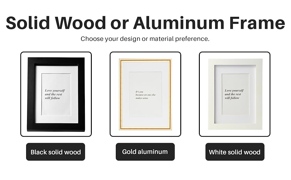 IDEA CASA Black Picture Frame 11x14 inches Family Photo Frame for