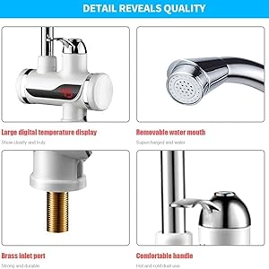 Electric Wall Mount Water Heater And Tankless Fast Water Heating Tap Instant Hot Kitchen Faucet