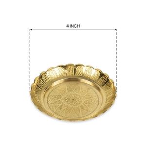 Bhog thali, Arti thali, thali for bhog, brass puja thali, Small brass thali for mandir, pooja thali