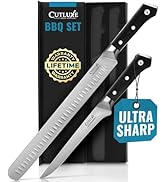 Cutluxe BBQ Carving Knife Set – Brisket Slicing Knife and Boning Knife for Meat Cutting – Profess...