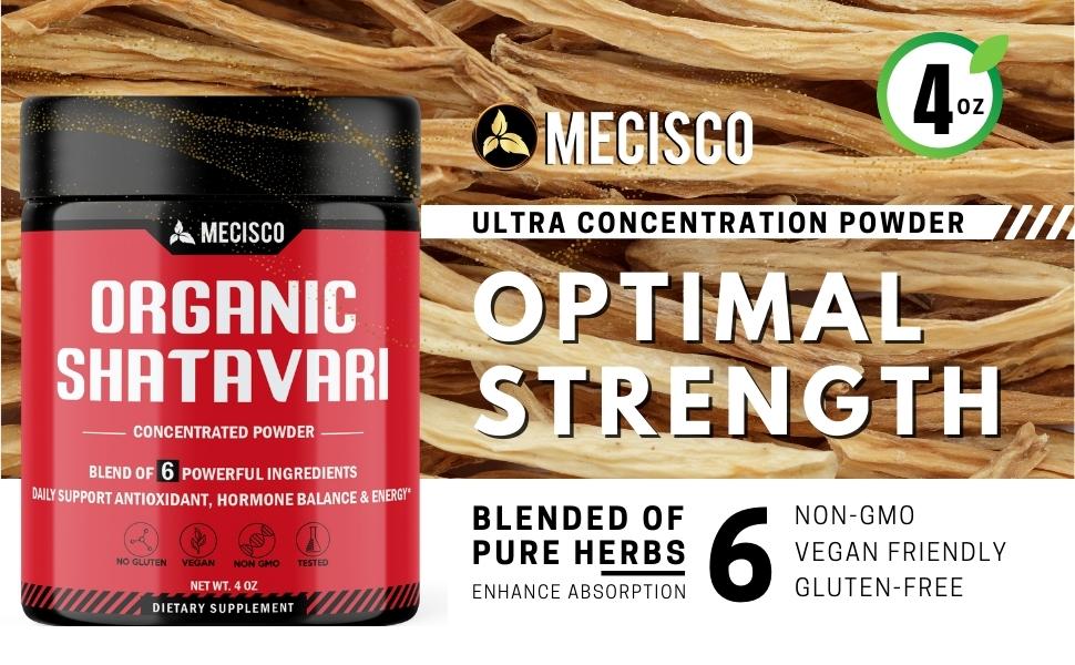 Organic Shatavari Root, Bacopa Monnieri, Ashwagandha Root, Vitex Berry, Fenugreek, Black Pepper