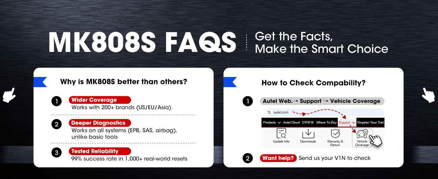 MK808S1-1 Autel Scanner MaxiCOM MK808S MK808BT Pro MX808S M808Z MaxiCheck MX900 MK900BT