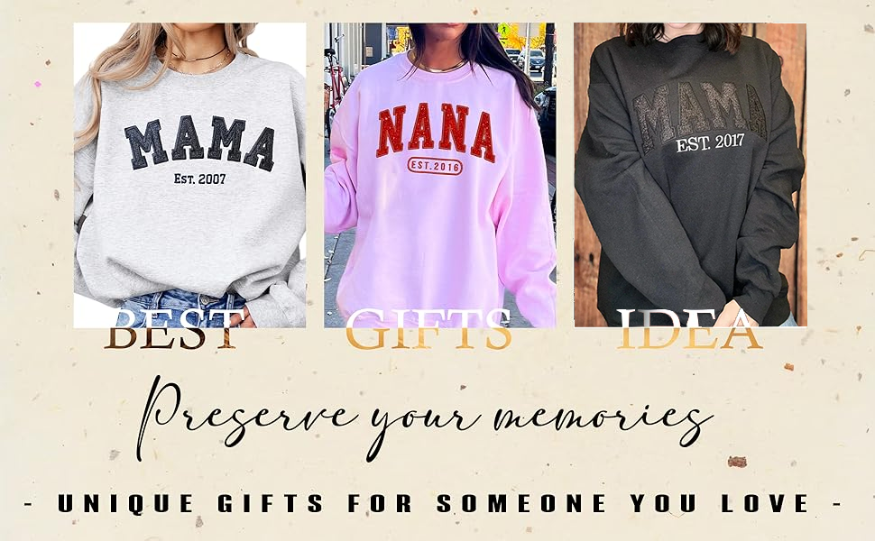 Amazon.com: NAZENTI Personalized Embroidered Glitter Mama