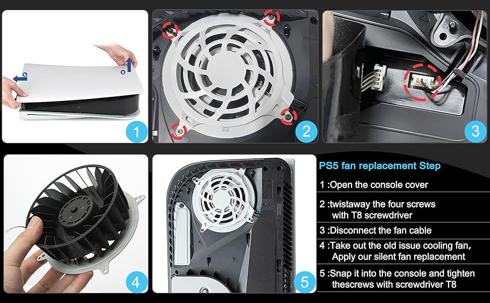 Amazon.com: Gorliskl Internal Cooling Fan Replacement for