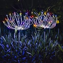 solar firework light colorful