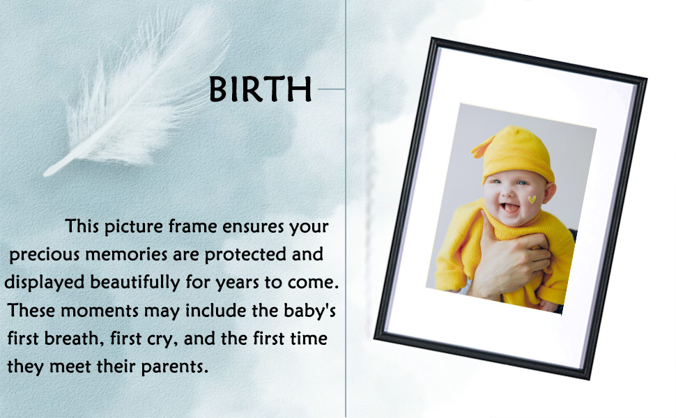 Baoee Oak A4 Frames, Picture Frames Set of 2, Display Photo 6x8 with