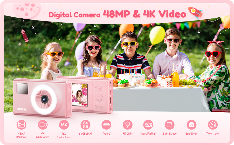 48MP & 4K Digital Camera