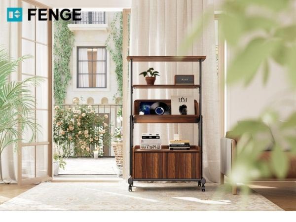 オープンシェルフ 収納ラック ウォルナット　3段ラック ラック スチールラック オープンラック ディスプレイラック