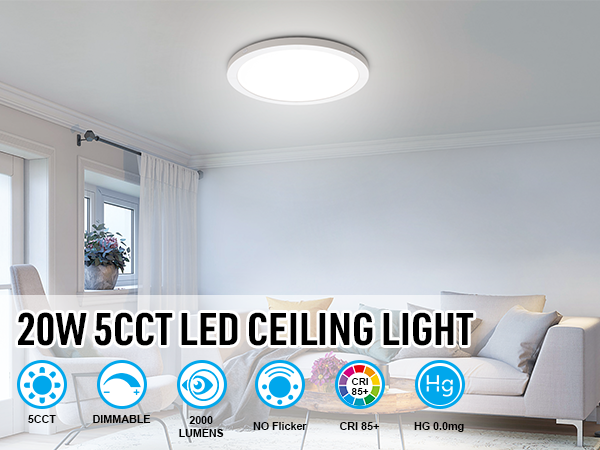 20w ceiling lamp ceiling mounted dimmable high bright thin