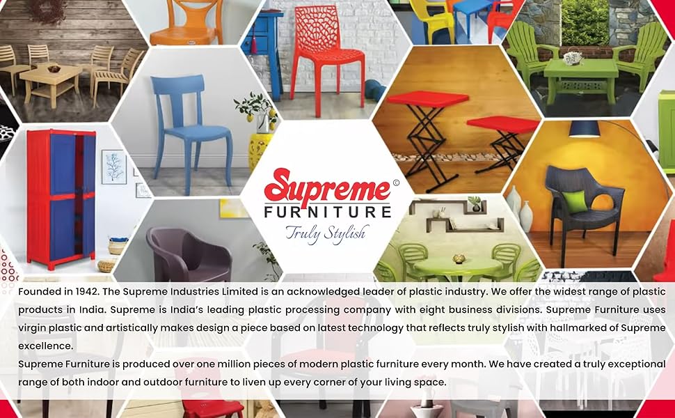 Supreme Furniture Cruz Plastic WithoutArm Chair Suitable for Home