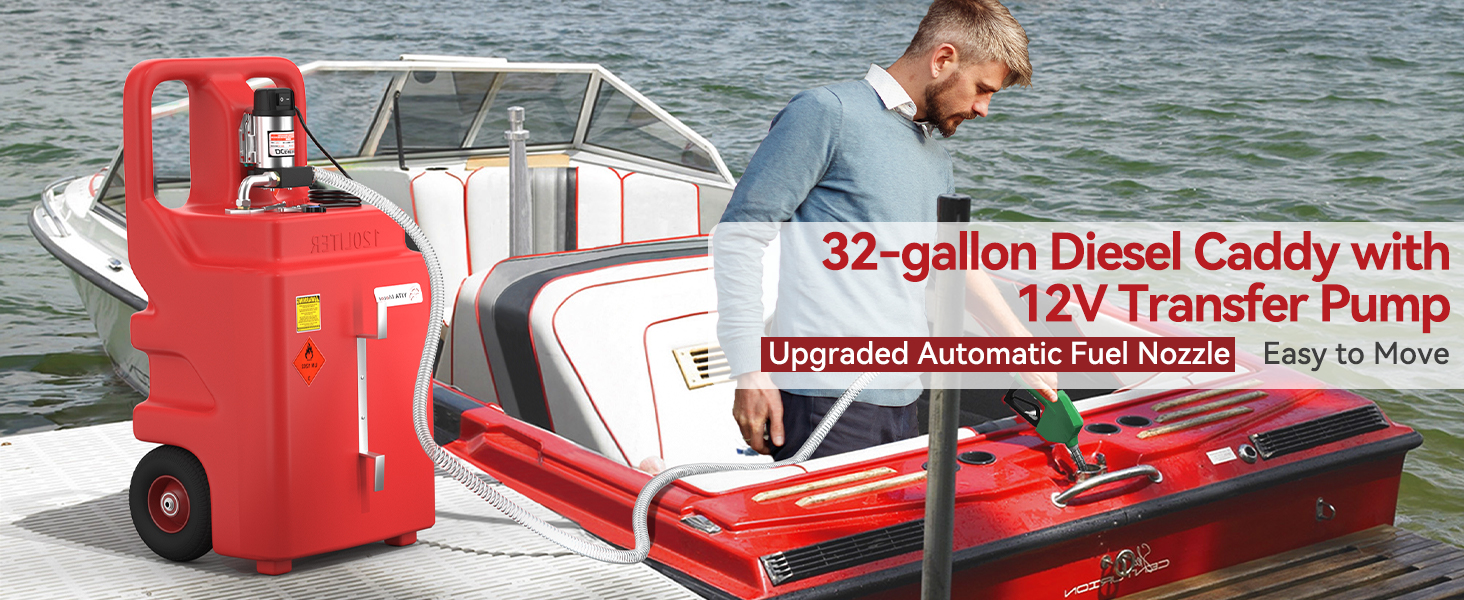 YITAMOTOR Diesel Fuel Caddy 26 Gallon, Portable Fuel Tank