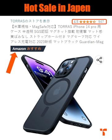 TORRAS for iPhone 15 Pro Case Magnetic Shockproof, [Compatible