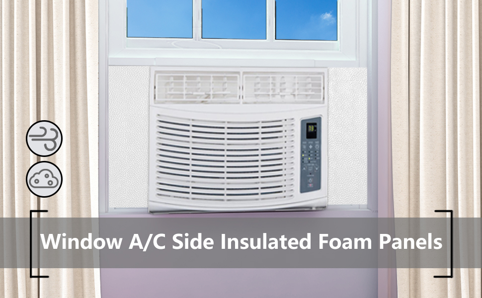 BJADE'S Window Air Conditioner Side Insulation Foam Panels