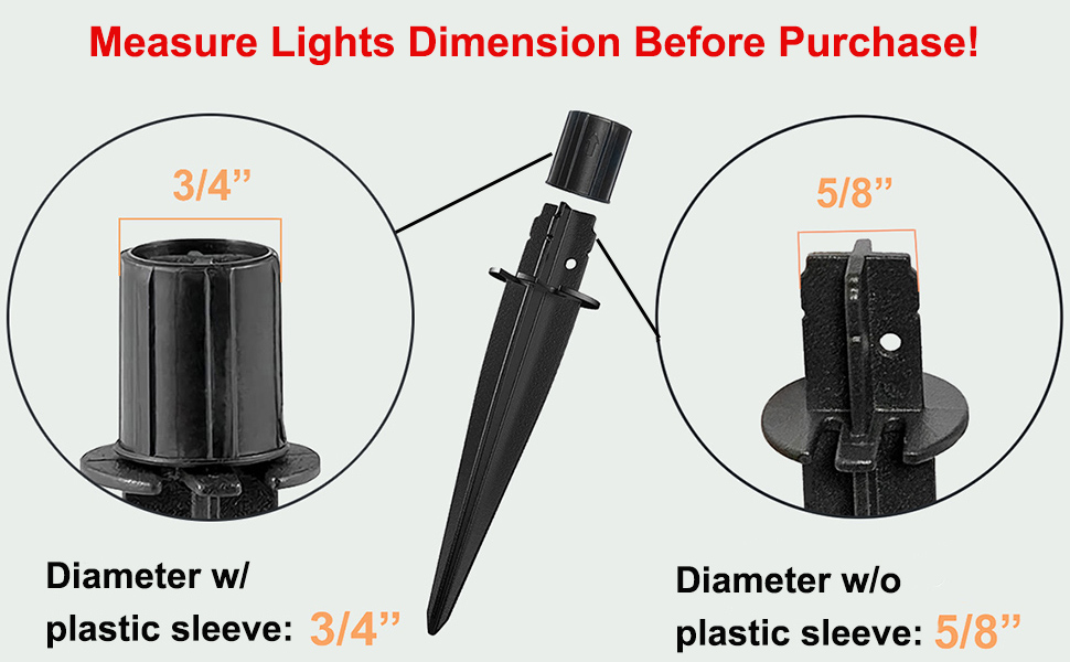 metal replacement stakes spikes for outdoor garden pathway solar torch light