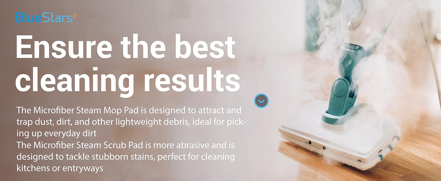 BlueStars 8 Packs PurSteam ThermaPro 10in1 Steam Mop