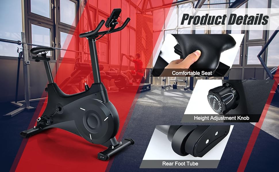 costway magnetic exercise bike stationary belt drive review