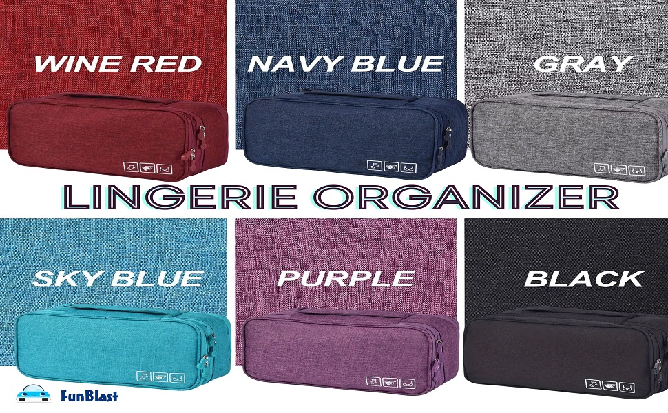 travel bra underwear organizer compact lingerie box toiletry bag
