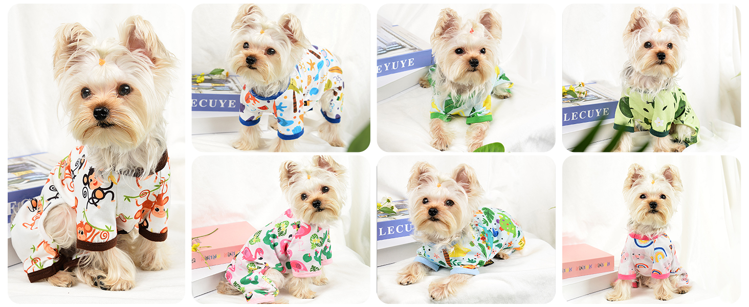 Dog Pajamas Onesie Spring Summer Dog Clothes for Small