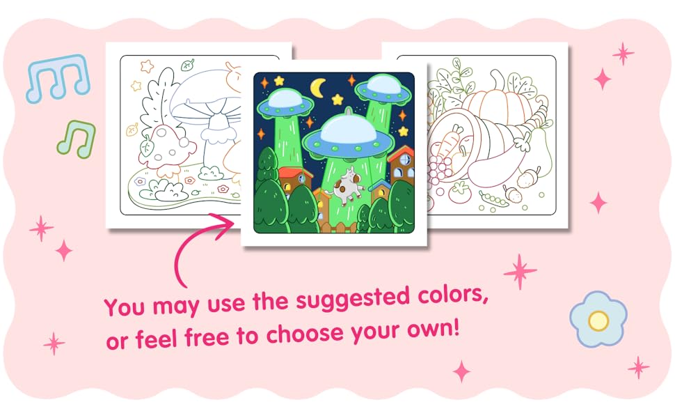 You may use the suggested colors, or feel free to choose your own