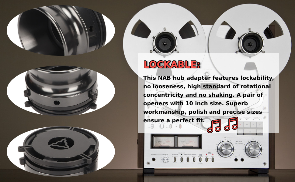 1 Pair Nab Hub Adapters, NAB Reel Hub Adaptors for 10 Inch