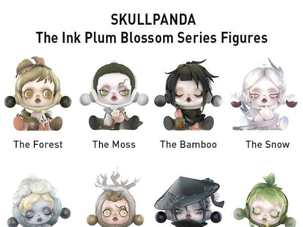 POP MART SKULLPANDA Ink Plum Blossom Series Blind Box Figures
