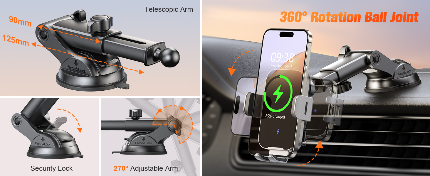 wireless phone charger for car