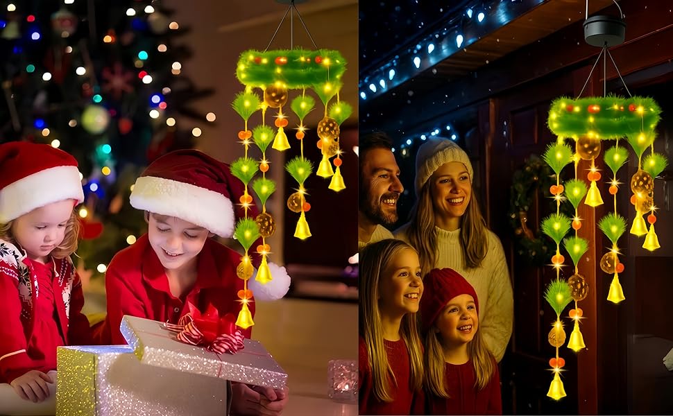 Christmas wind chime holiday gift idea for family, friends, and outdoor decor lovers.